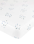Flexible-Fit Blue Rainbow Crib Sheet