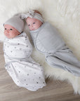 Grey Stars versatile Swaddle Blankets