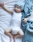 Cotton Muslin Swaddle Blanket - Ocean Blue