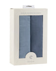 2 Pack Cotton Muslin Swaddle Blanket - Lush Blue