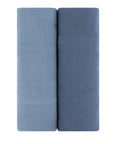 2 Pack Cotton Muslin Swaddle Blanket - Lush Blue