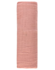 Cotton Muslin Swaddle Blanket - Dusty Rose