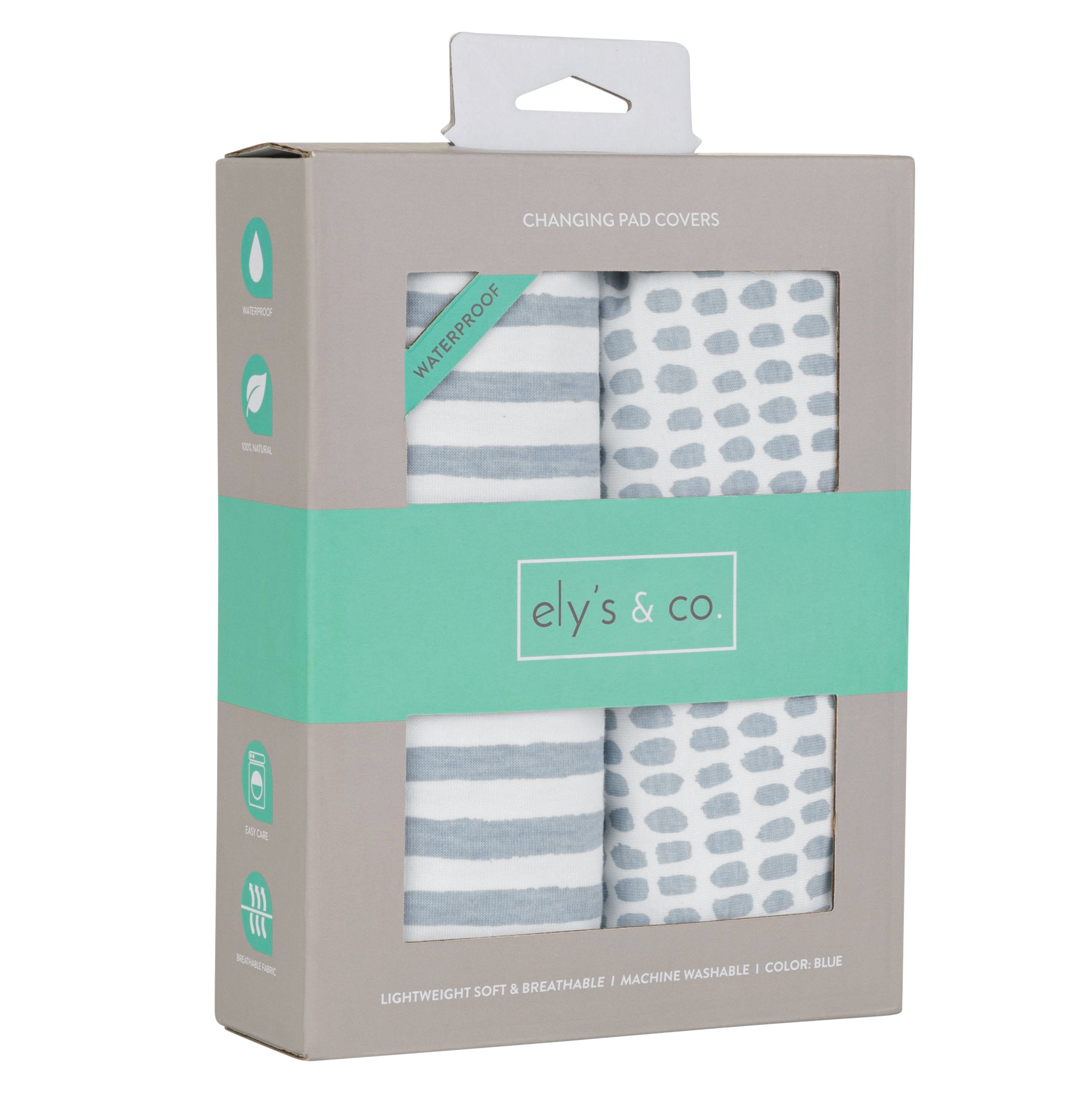 Packaged Blue Waterproof Changing Cover