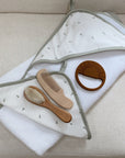 Sage Pears Hooded Towel & Washcloth