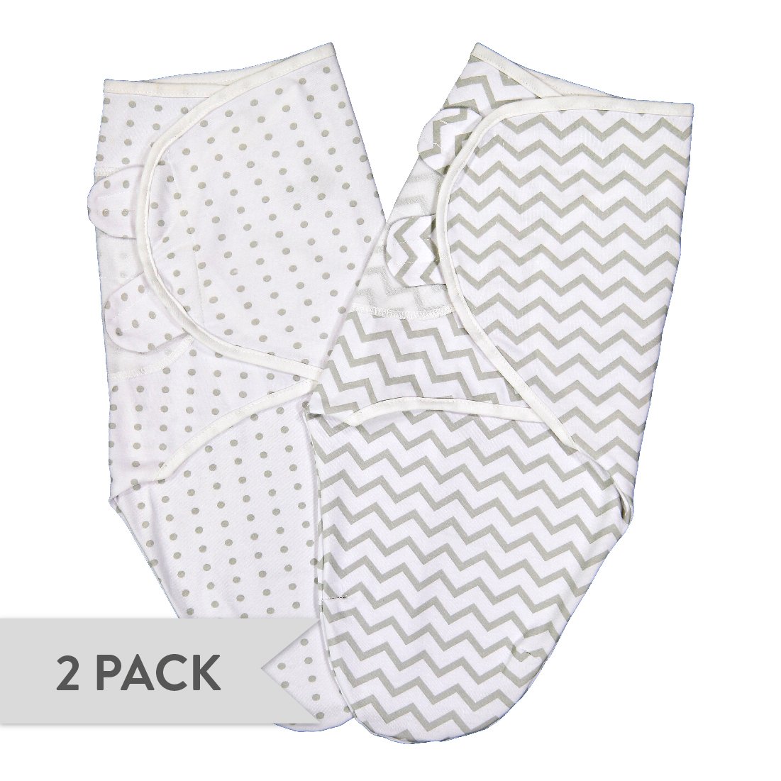 Polka Dot & Grey Chevron Adjustable blanket swaddle