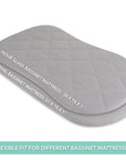Quilted Waterproof Bassinet Sheet with Heat Protection - Grey