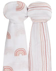 2 Pack Cotton Muslin Swaddle Blanket