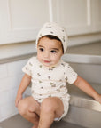 Ribbed Cotton - Raspberries Collection - Short Sleeve Lounge Set