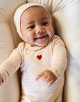 Cotton - Embroidered Heart and Star Collection - Bonnet