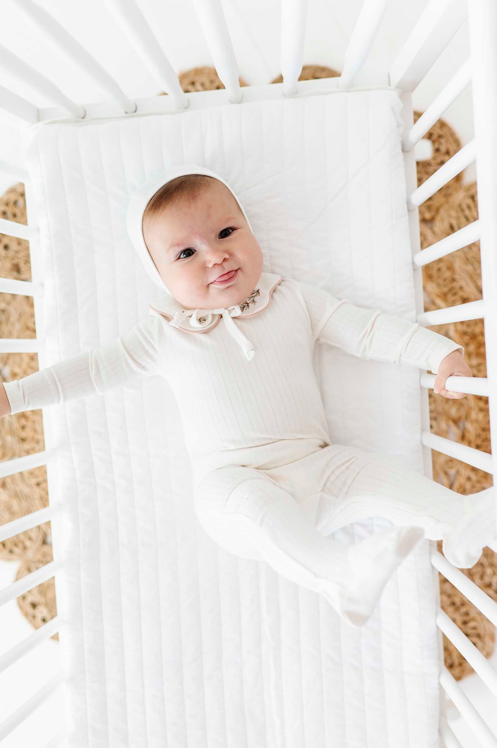 Wide Rib Emboidered Scallop Collar Collection - Take Me Home Set