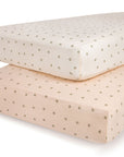 2 pack Breathable Vintage Floral crib sheet set