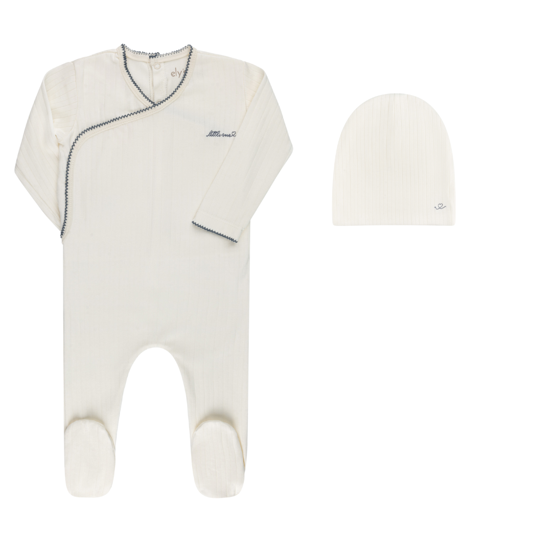 Cotton Little One Collection - Footie + Beanie
