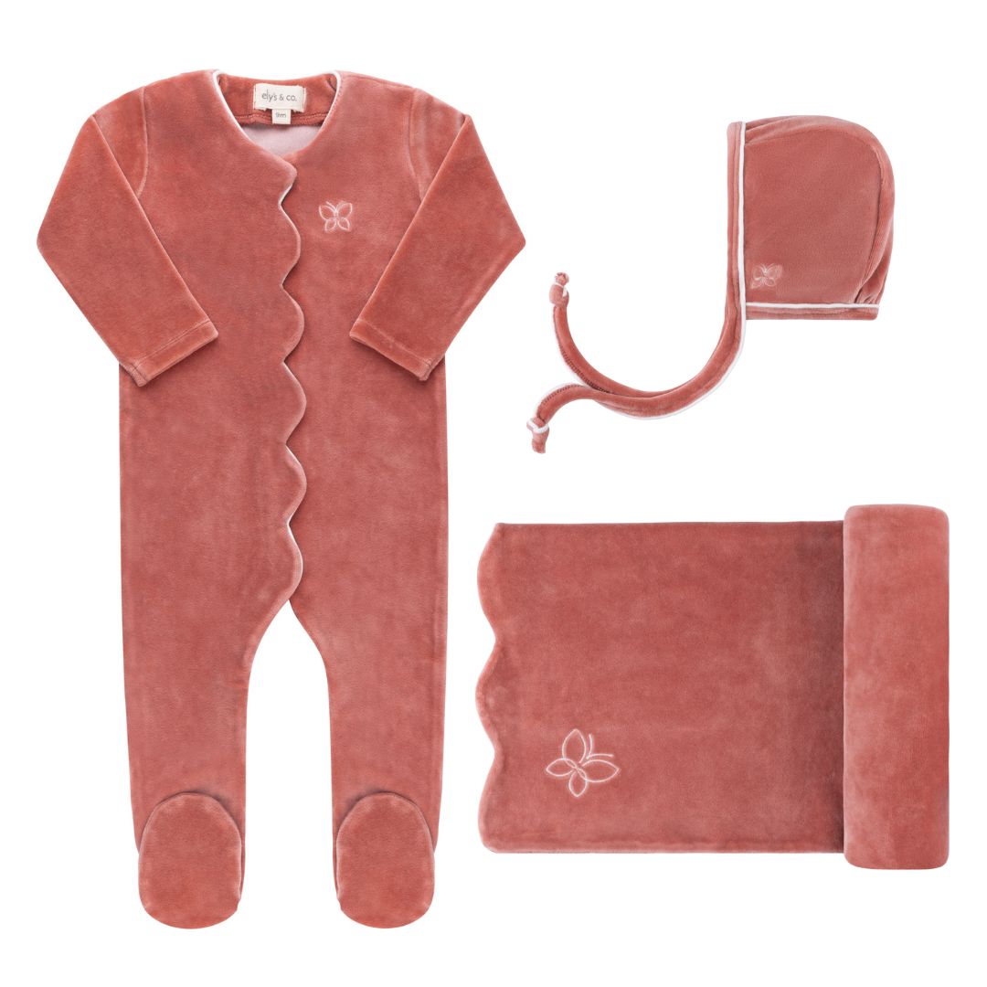 Velour Embroidered Bird &amp; Butterfly Collection - Take Me Home Set