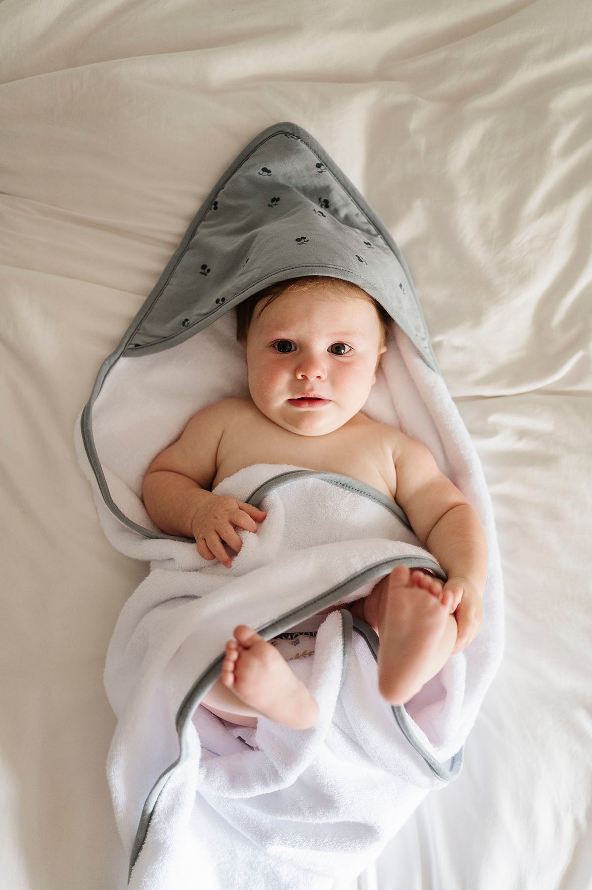 Blue Cherries Hooded Towel &amp; Washcloth
