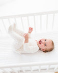 Velour Cluster Flower & Leaf Collection - Footie + Cotton Beanie