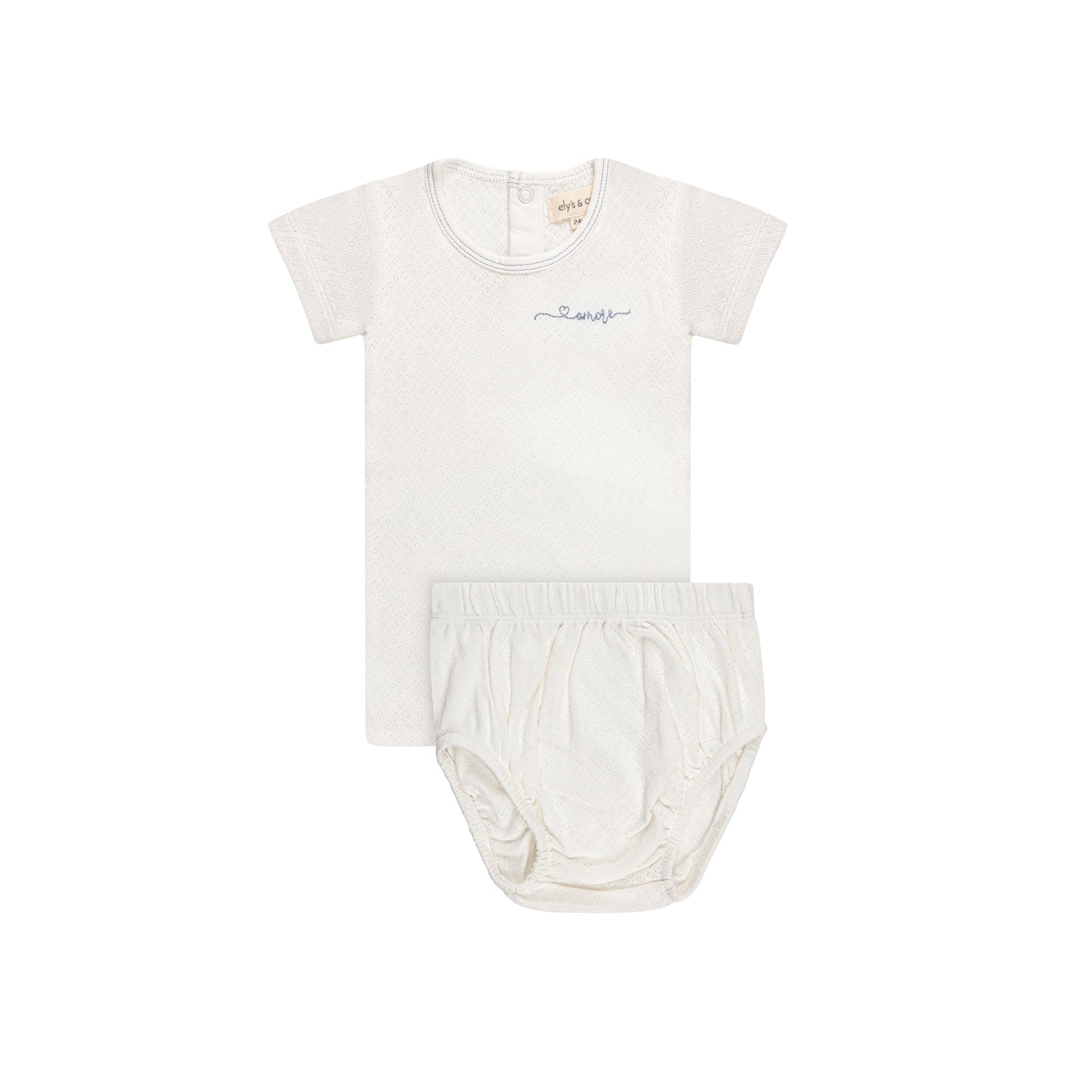 Organic Cotton Amore Pointelle Collection - 2Pc Set