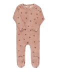 Velour Leaf Pattern Collection - Footie