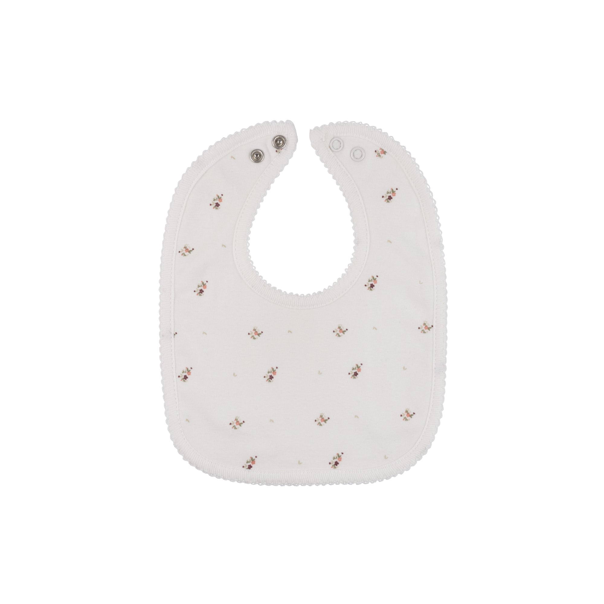 ivory floral print durable bib