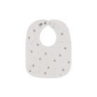 Ivory floral print convenient, easy care bib