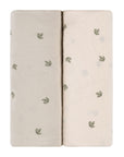 Gift ready 2 pack baby crib sheet set vintage leaf collection