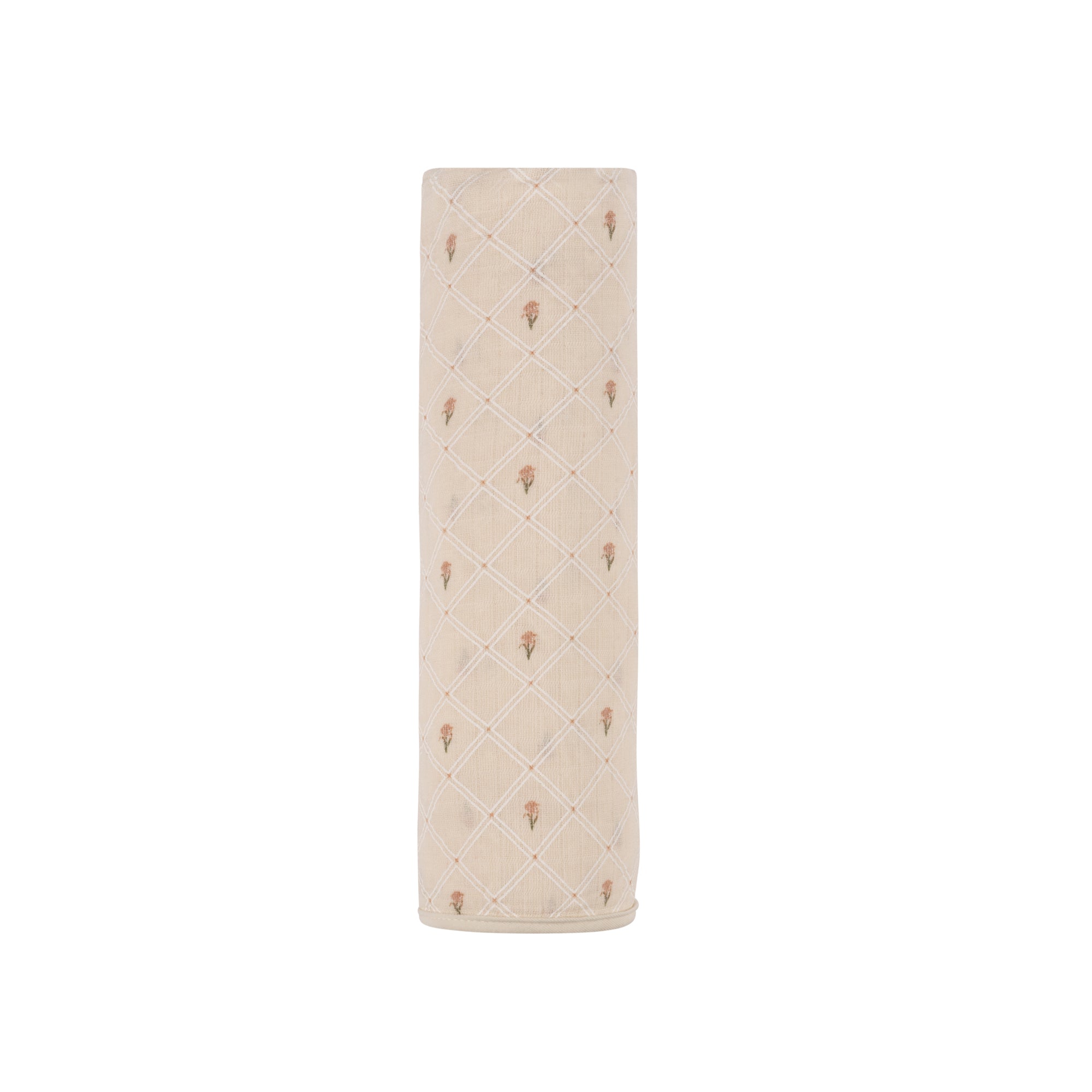 Jersey Cotton Floral Grid Collection - Muslin Swaddle