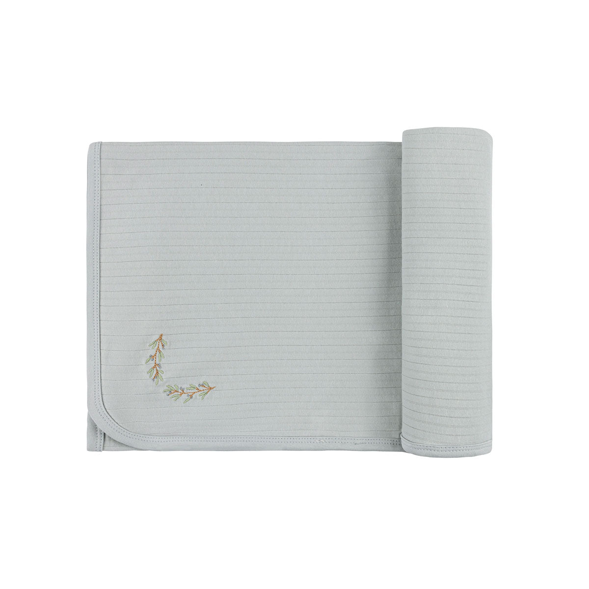 Organic Wide Rib Embroidered Scallop Collar Collection - Blanket