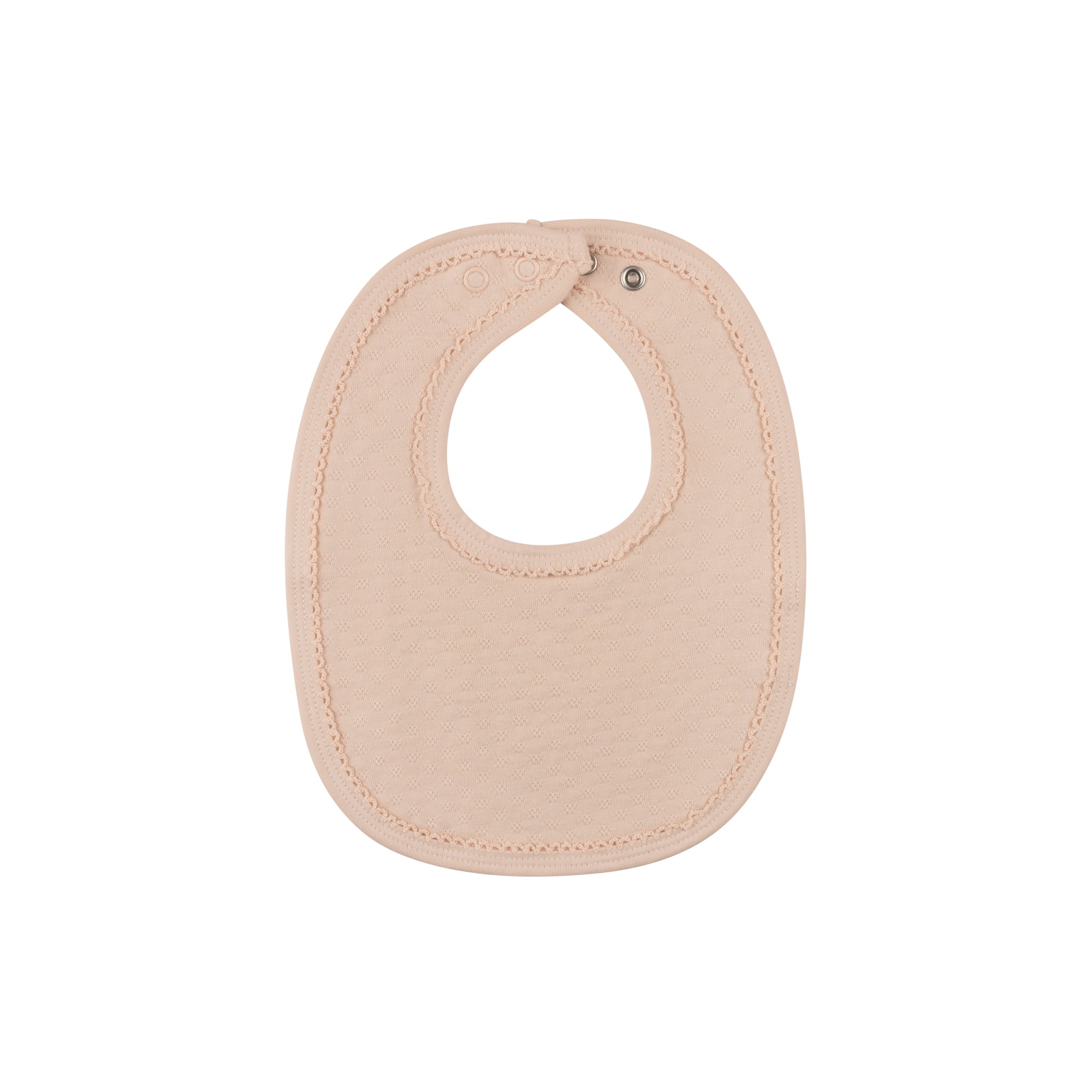 Heart and Star Button Pointelle Collection - Bib