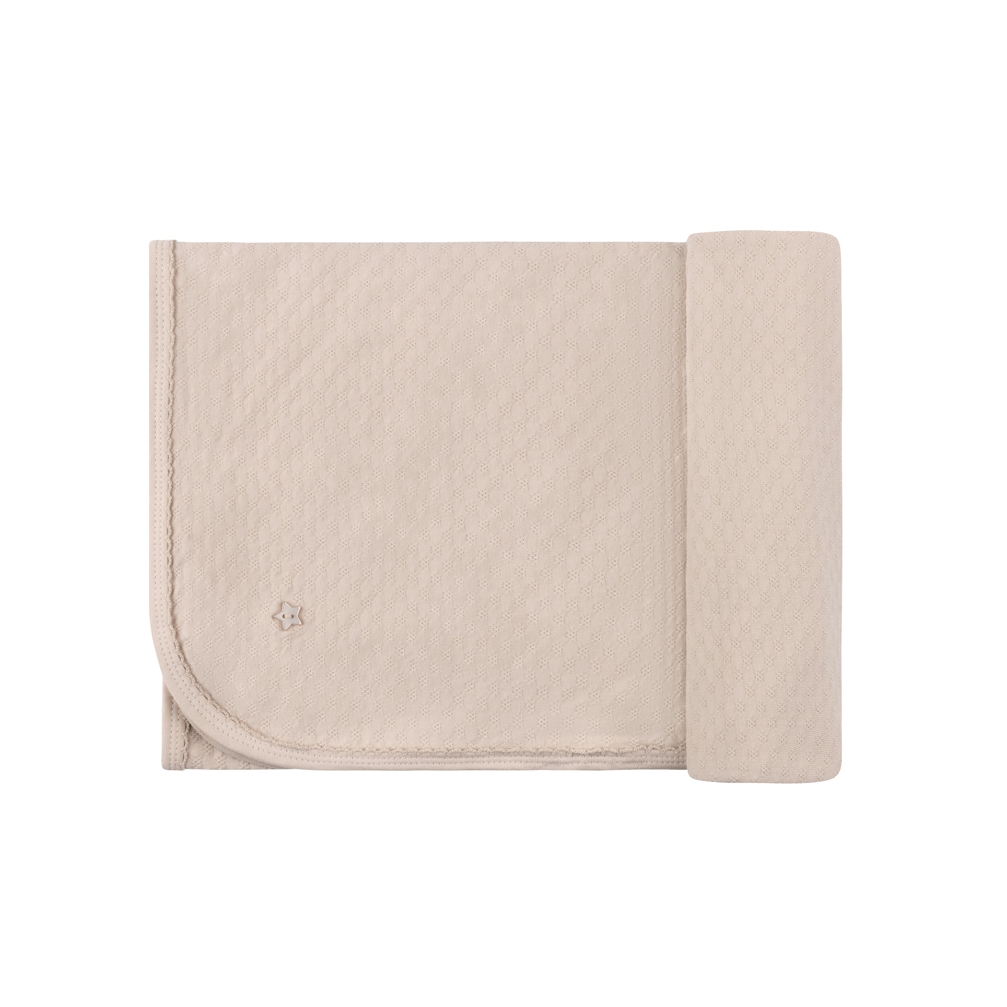 Heart and Star Button Pointelle Collection - Blanket