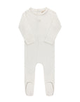 Heart and Star Button Pointelle Collection - Footie