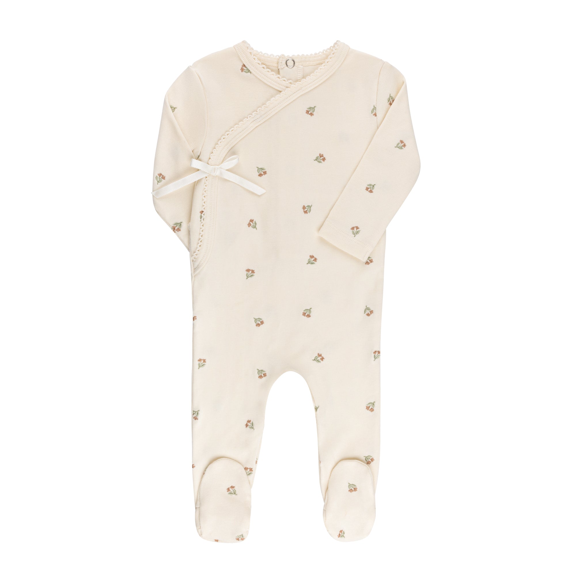 Soft cotton Baby Footie – Embroidered Collection