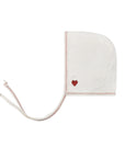 Cotton - Embroidered Heart and Star Collection - Bonnet
