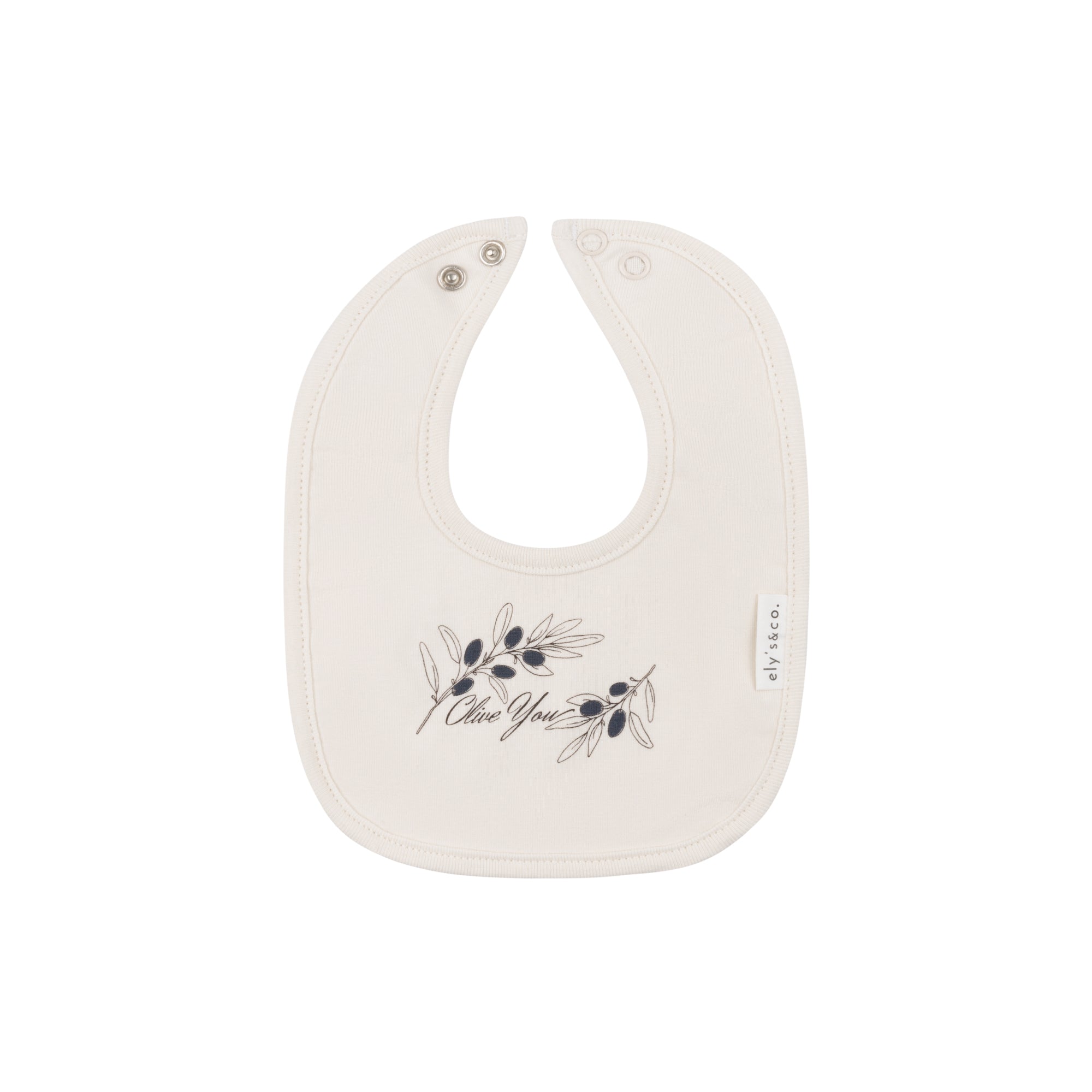 Modal French Terry Olive you Collection - Bib