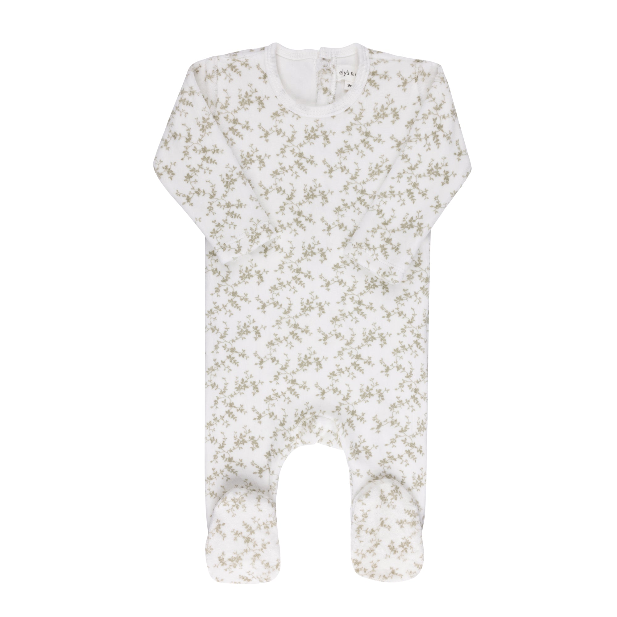 Velour Vine Pattern Collection - Footie