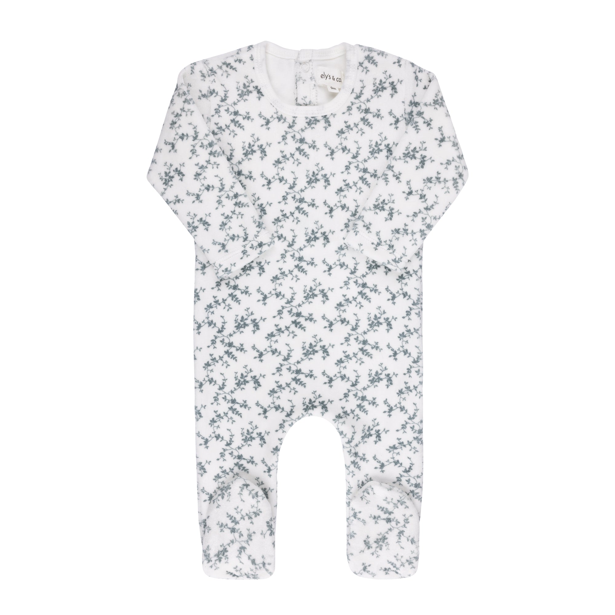 Velour Vine Pattern Collection - Footie