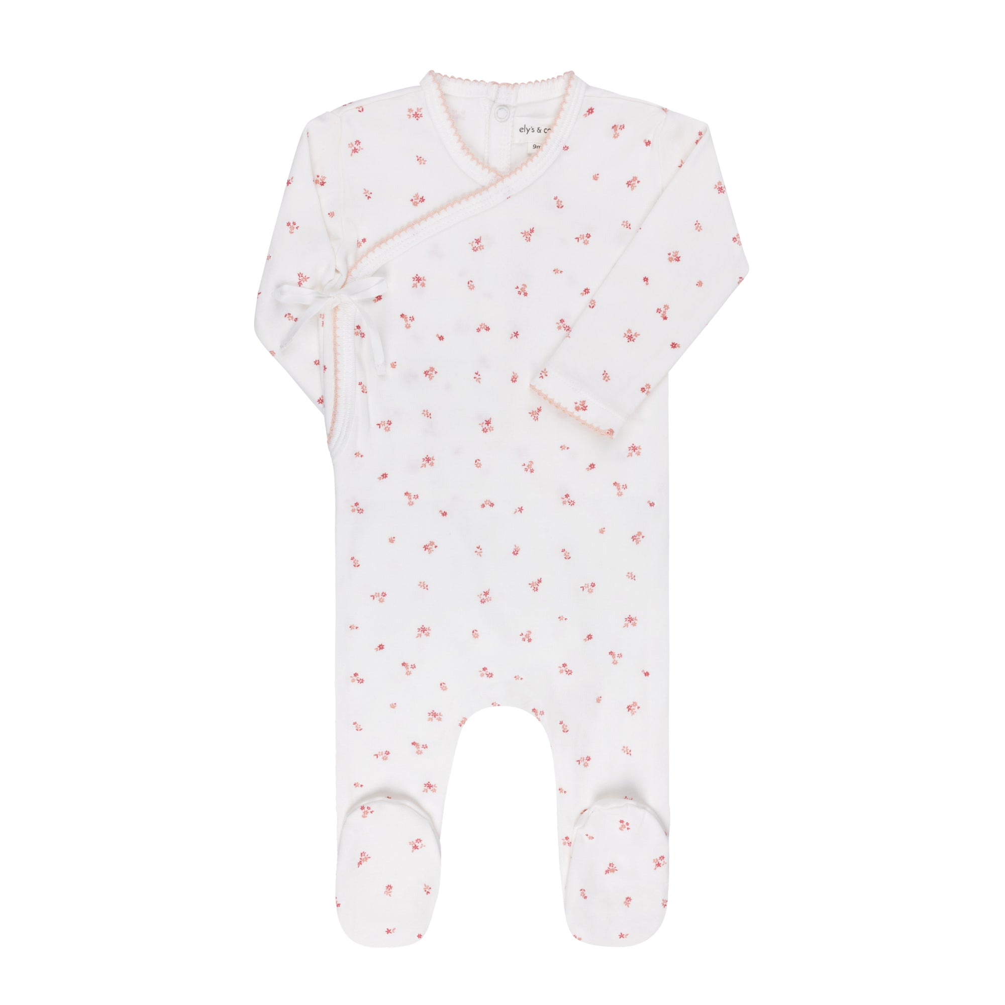 Organic Cotton Cluster Flower &amp; Leaf  Collection - Footie
