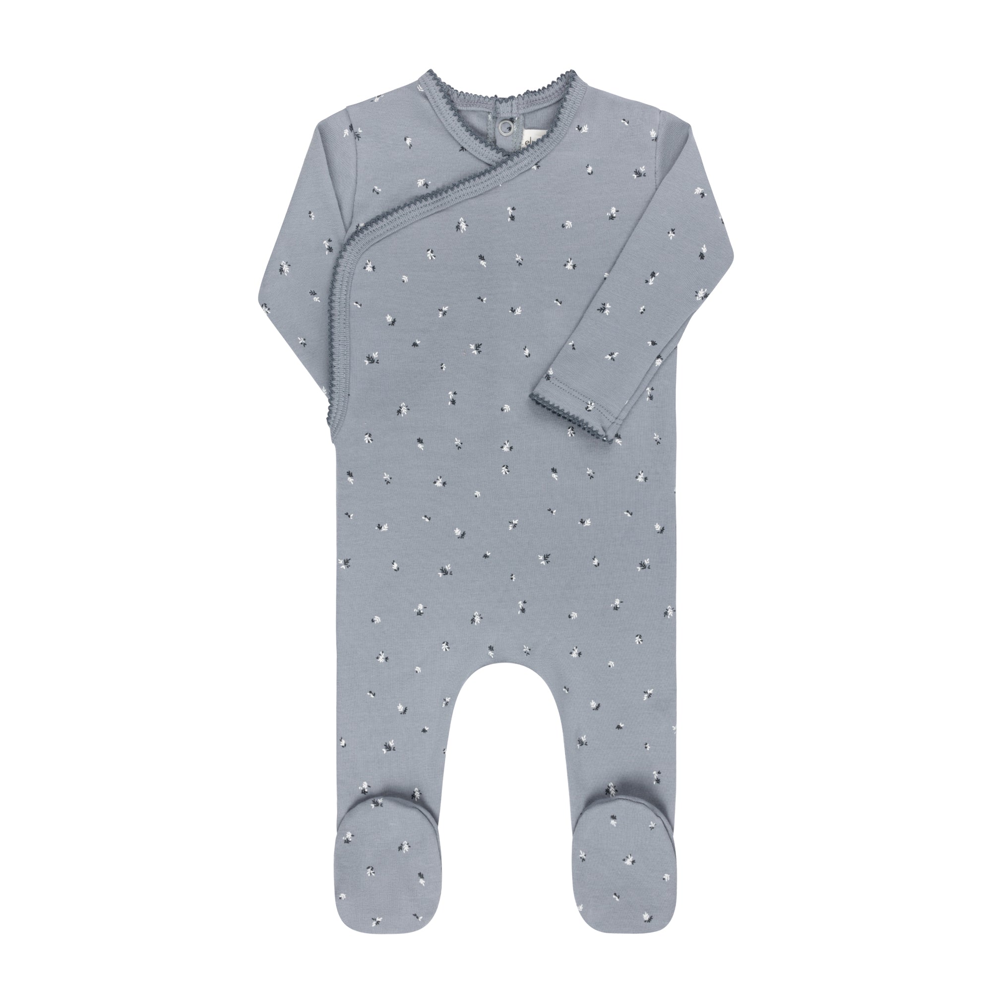 Organic Cotton Cluster Flower &amp; Leaf  Collection - Footie
