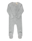 Velour Embroidered Floral Collection - Footie