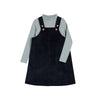 Girls Jumper + Blue Mockneck - Floral Dot