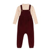Girls Overalls + Pink Bodysuit - Floral Dot