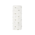 Breathable ivory Floral Muslin Cotton swaddle blanket