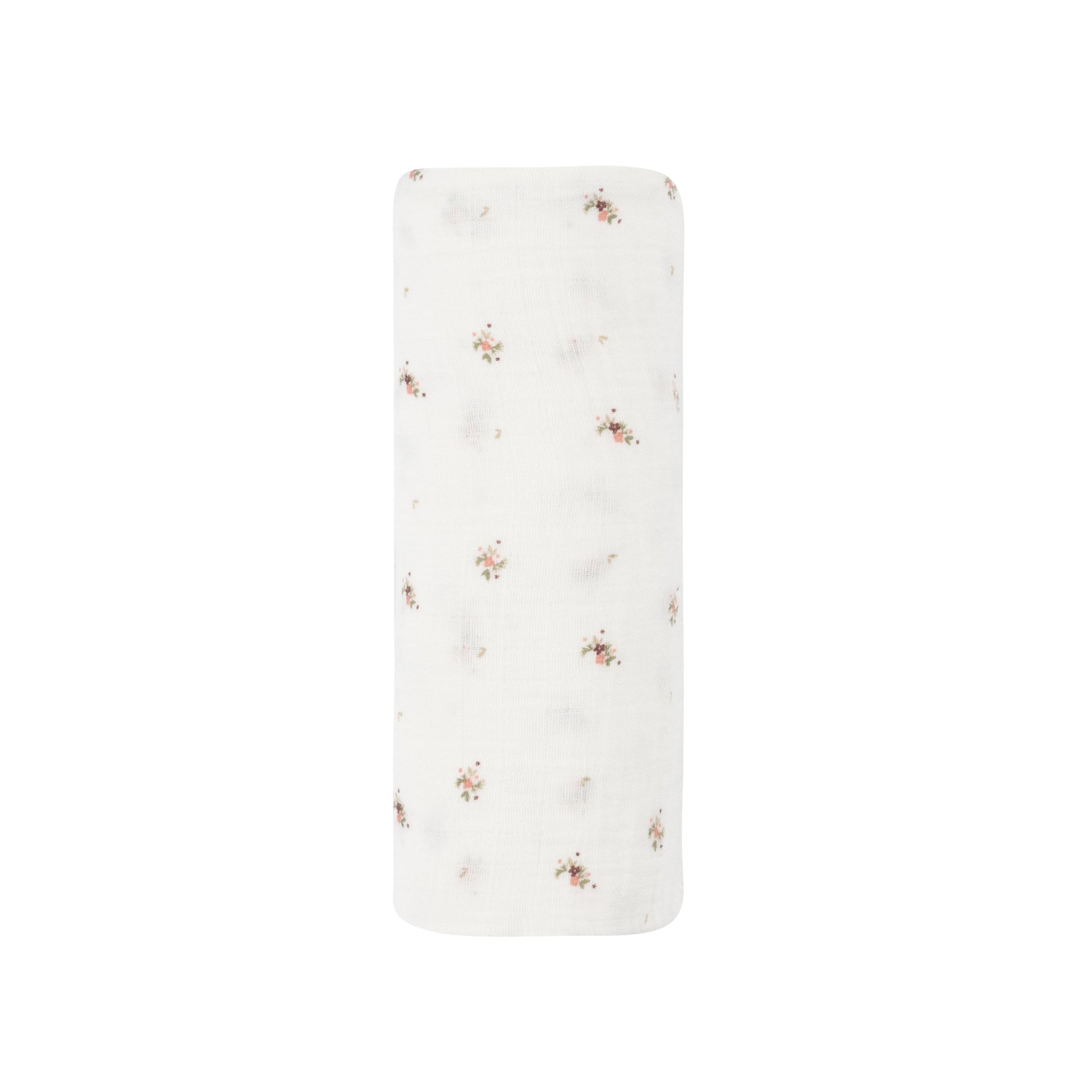 ivory Floral Muslin Cotton Swaddle Blanket