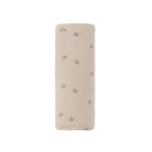 Breathable tan Floral Muslin Cotton swaddle blanket