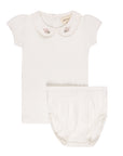 Organic Cotton Embroidered Collar Collection - 2Pc Set