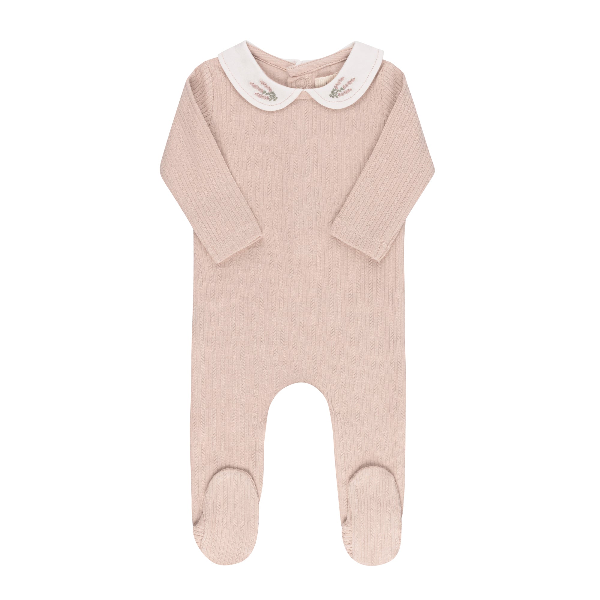 Organic Cotton Embroidered Collar Collection - Footie