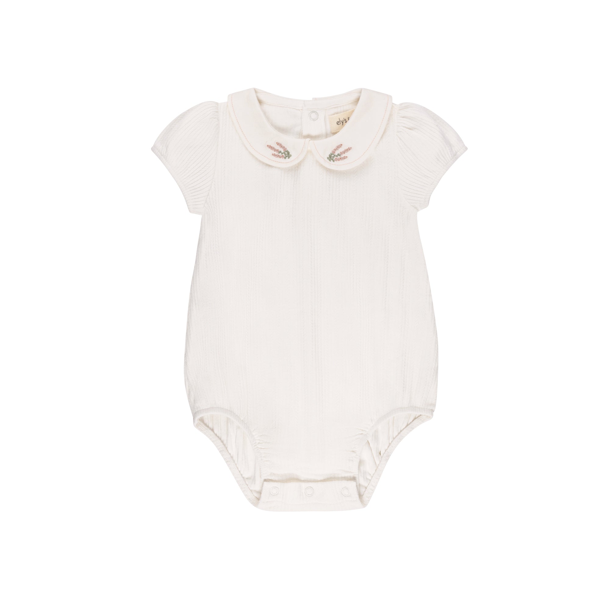 Organic Cotton Embroidered Collar Collection - Romper