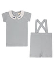 Organic Cotton Embroidered Collar Collection - 2Pc Set -Boys