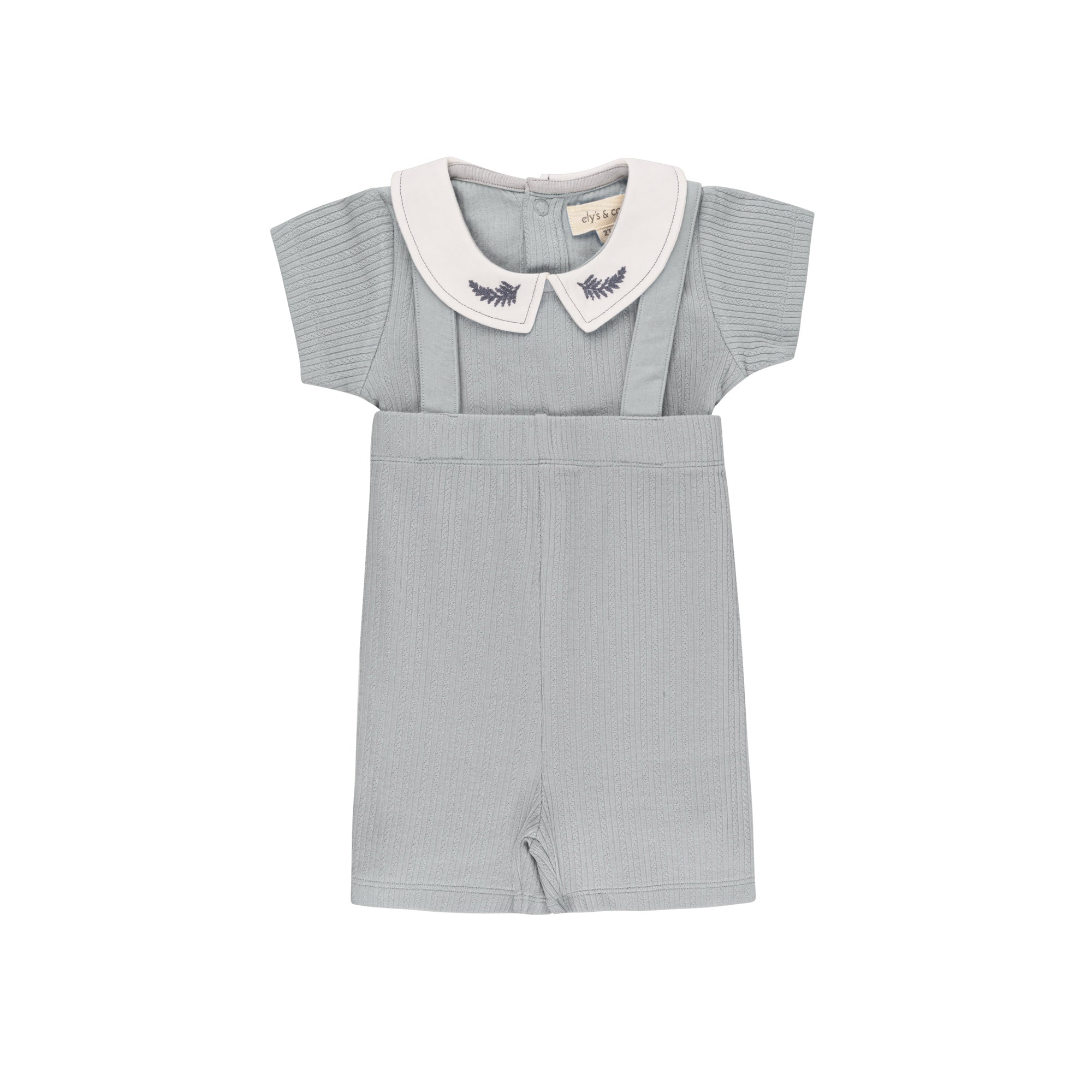 Organic Cotton Embroidered Collar Collection - 2Pc Set -Boys