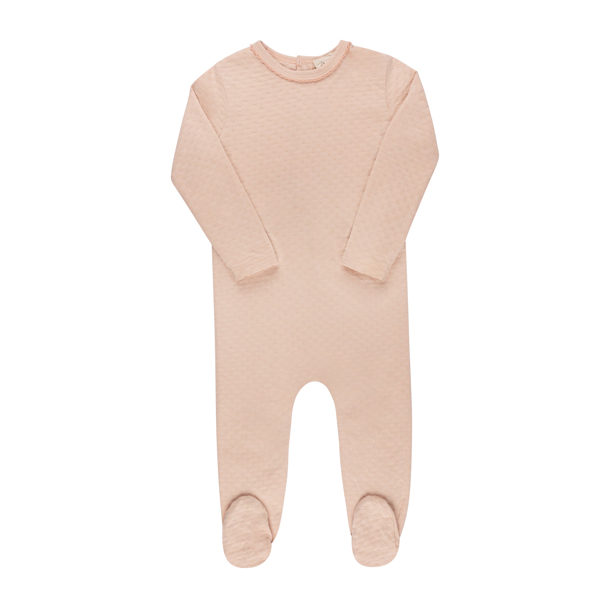 Heart and Star Button Pointelle Collection - Footie