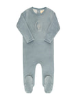 Velour Center Floral Collection - Footie