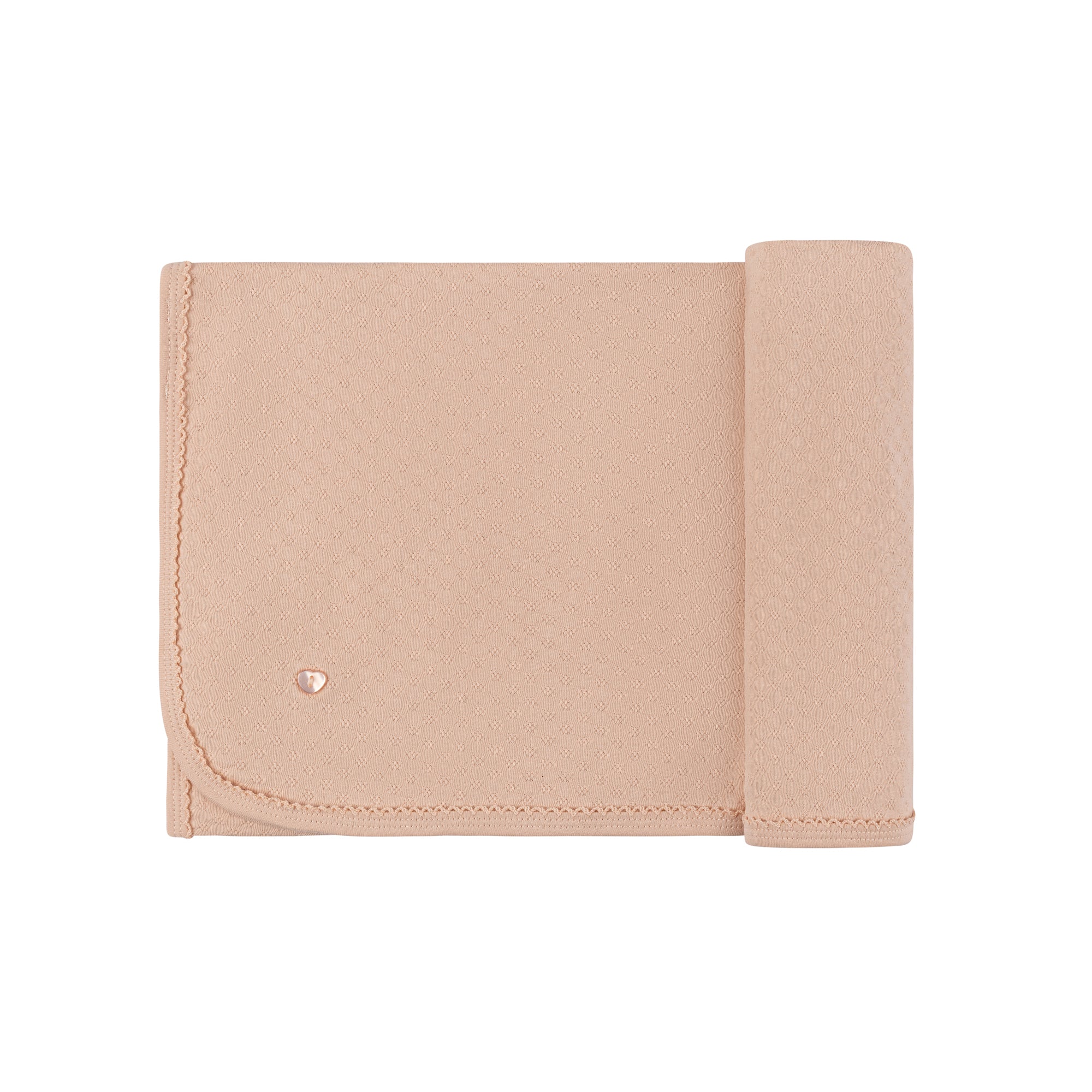 Heart and Star Button Pointelle Collection - Blanket
